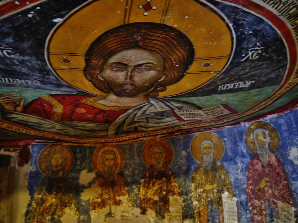 Mântuitorul Hristos – frescă din Enkleistra