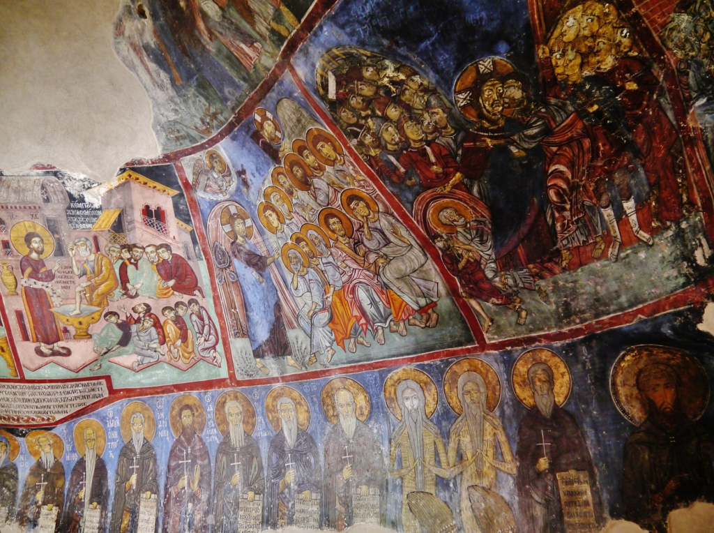 Fresce în Enkleistra Sfântului Neofit
